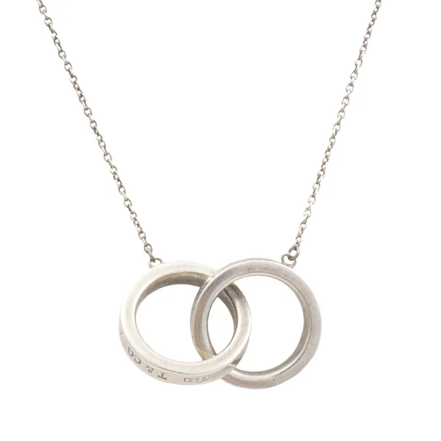 Tiffany & Co. SV925 1837 Interlocking Circles Necklace Silver in Silver from VINTAGE QOO TOKYO, photo 2 of 2