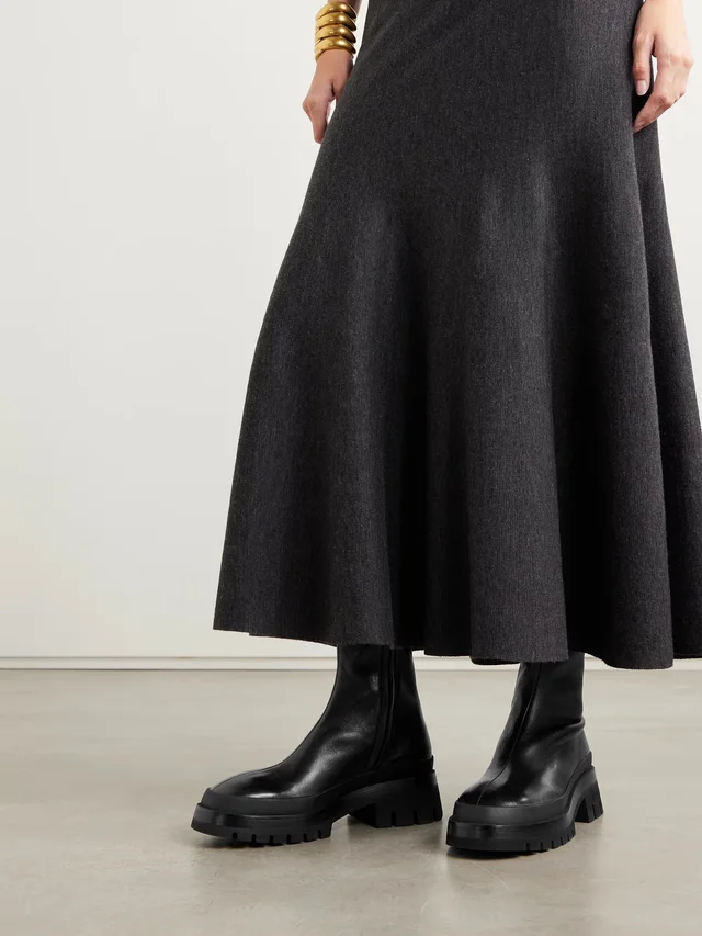 KHAITE Fallon leather ankle boots in Black, photo 2 of 2 from NET-A-PORTER (Canada)