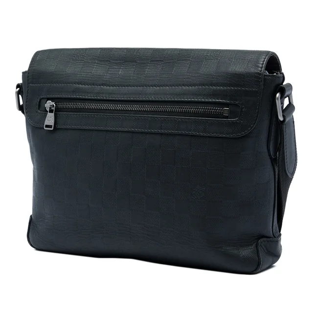 Black Louis Vuitton Damier Infini District Crossbody Bag in Black Canvas from Designer Revival, photo 2 of 2
