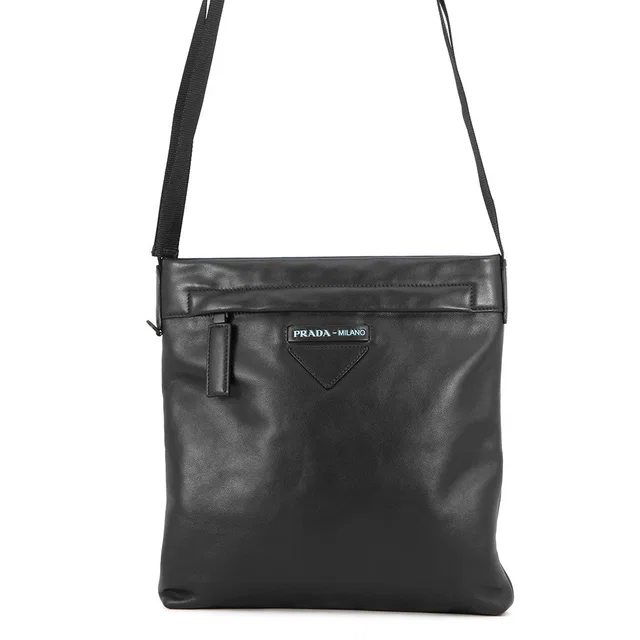 Prada Cross Body Bag Black2VH055 Leather in Leather from GALLERY RARE