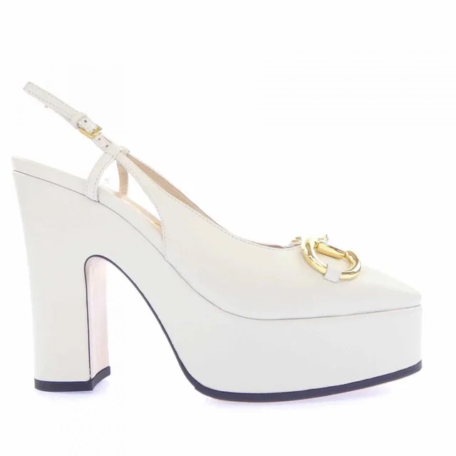 Gucci Pumps Heel Beige in Beige from The Reluxe