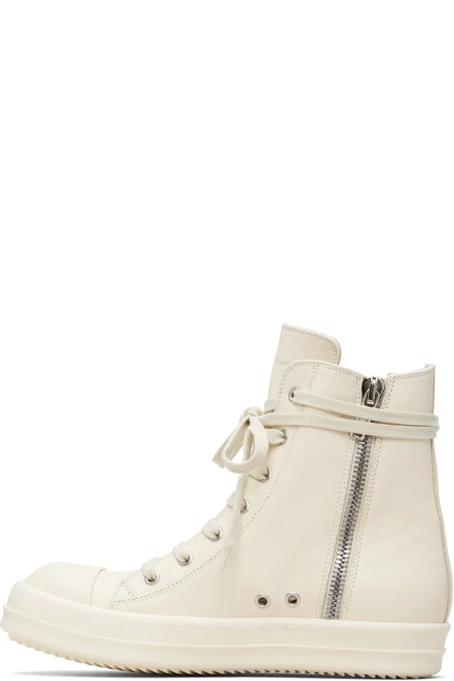 Rick Owens Off-White Temple Sneakers, photo 3 of 5 from SSENSE