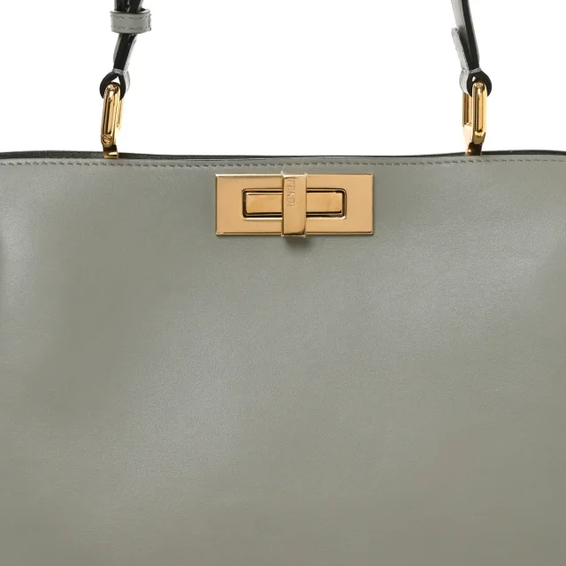 Fendi Vitello Fringe Medium Soft Peekaboo Matcha Latte in Suede from FASHIONPHILE, photo 8 of 10