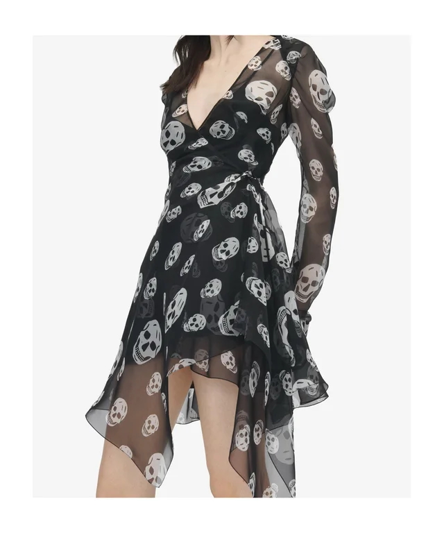 Alexander McQueen Skull Print Wrap Dress, photo 5 of 5 from SENSER