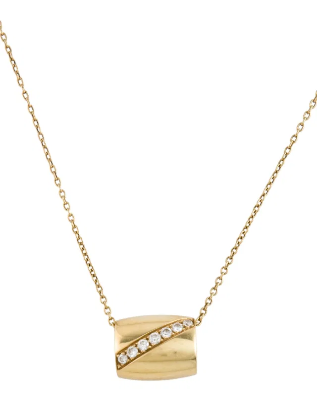 Piaget Vintage 18K Diamond Pendant Necklace, 16" in multicolor from The RealReal