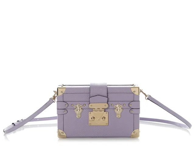 Louis Vuitton Lilac Karung Petite Malle in Purple Leather from Ann's Fabulous Finds