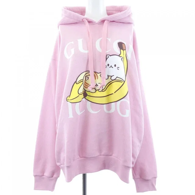 Gucci Bananya Hoodie Pink in Pink from The Reluxe