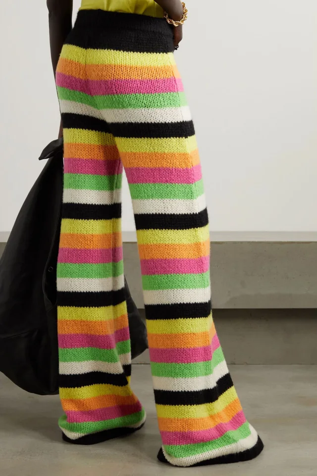 Gabriela Hearst Liu Striped Cashmere Flared Pants in Multicolor, photo 3 of 4 from THE OUTNET