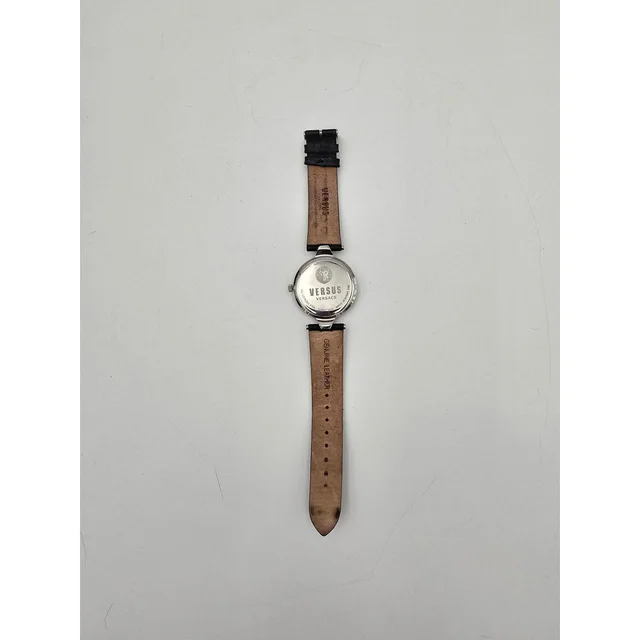 Versace Women's Analogue Watch - Black/Silver in gray|black|silver from Depop, photo 6 of 9
