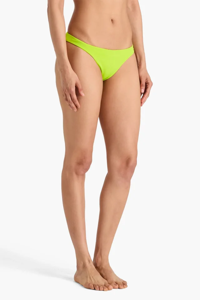 Mara Hoffman Reva Mid-Rise Bikini Briefs in Chartreuse, photo 2 of 4 from THE OUTNET