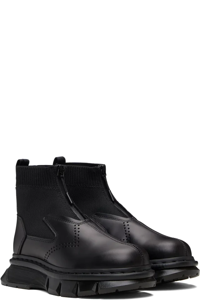 Dr. Martens Black Qubist Zip Boots, photo 4 of 5 from SSENSE