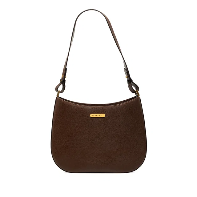 Brown Burberry Leather Shoulder Bag in Brown Leather from Designer Revival