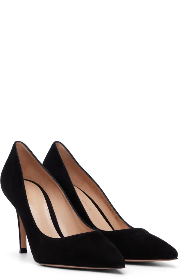 Gianvito Rossi Black Gianvito 85 Heels, photo 4 of 5 from SSENSE