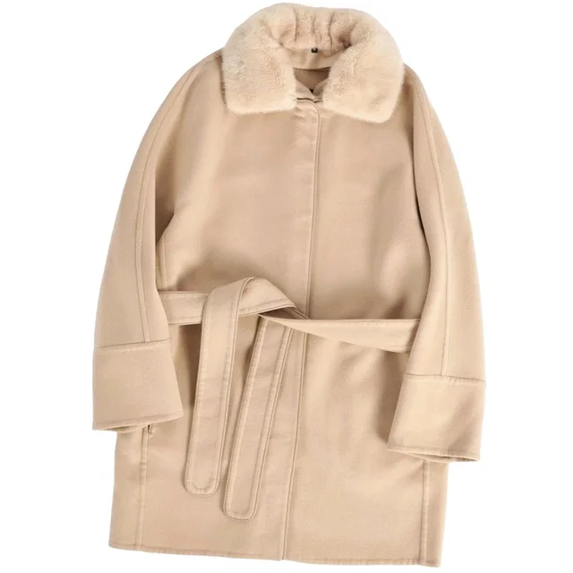 Loro Piana Lolopia Coat with Belt in Lambskin from The Reluxe