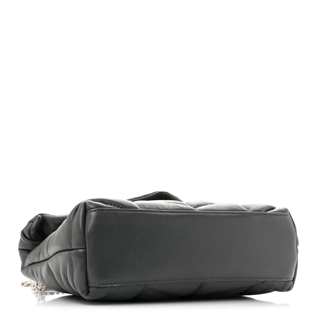 Saint Laurent Quilted Toy Loulou Puffer Monogram Chain Satchel Fog in Lambskin from FASHIONPHILE, photo 4 of 13