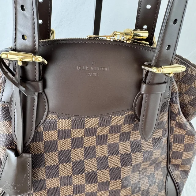 Louis Vuitton Verona MM Damier Ebene Bag in Brown Canvas, Leather, Metal from Reowned, photo 4 of 10