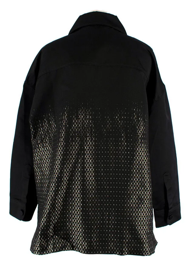Fendi Black Silk Printed Button-down Shirt in Black Silk from HEWI, photo 2 of 2