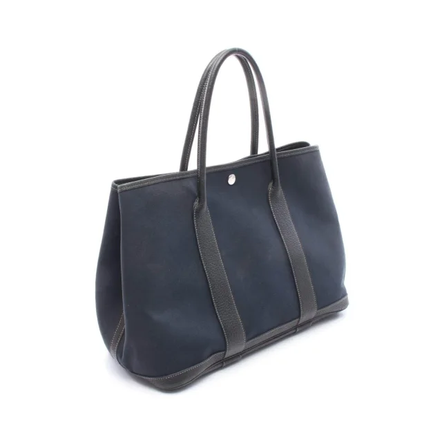 Hermès Garden Party PM Toile Officier Leather Tote Bag in Black Leather from LuxUness, photo 2 of 10