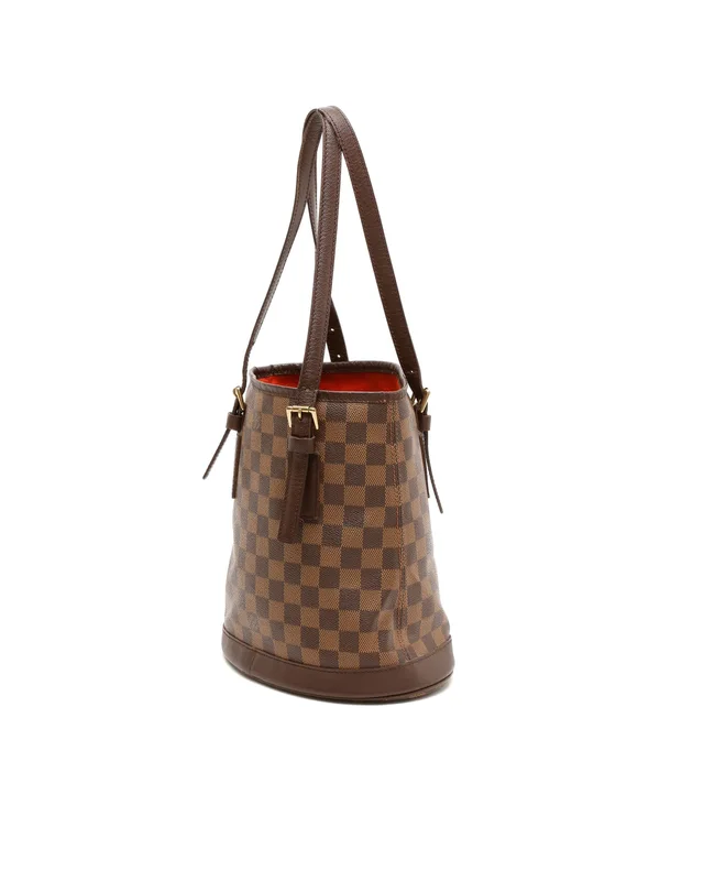 Louis Vuitton Damier Ebene Marais Bucket Bag in Brown Canvas from A Retro Tale, photo 3 of 9