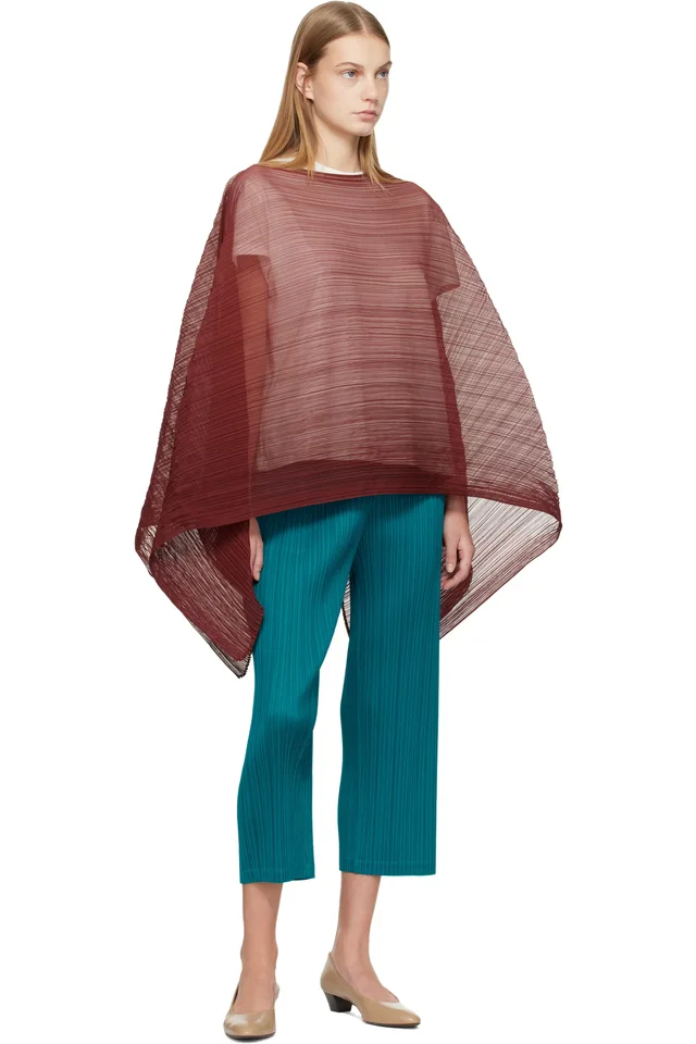 PLEATS PLEASE ISSEY MIYAKE Blue Monthly Colors October Trousers, photo 4 of 4 from SSENSE