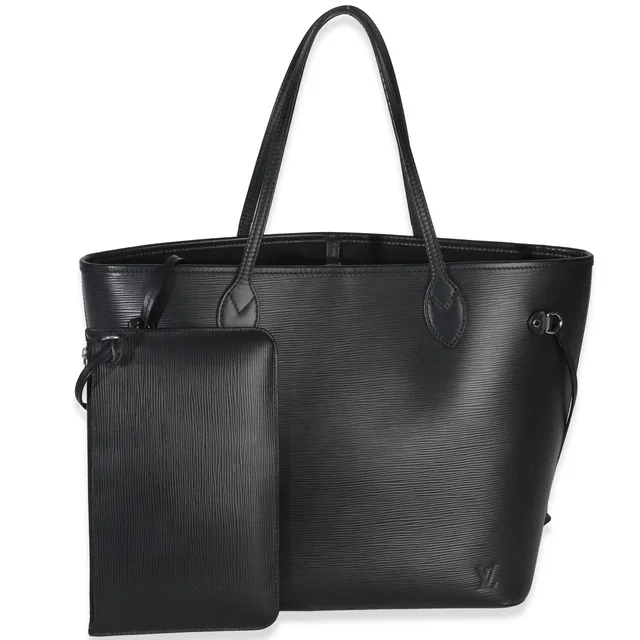 Louis Vuitton Black Epi Neverfull MM in Black Leather from Luxury Promise