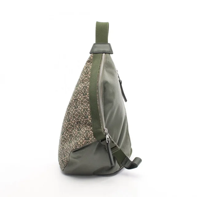 Loewe Anton Sling Anagram Waist Bag Body Bum Crossbody Belt Khaki Green in green Canvas from Poshmark