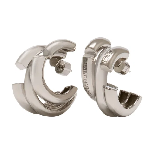 Balenciaga Saint Germain Earrings — Silver Metal in Silver from HEWI