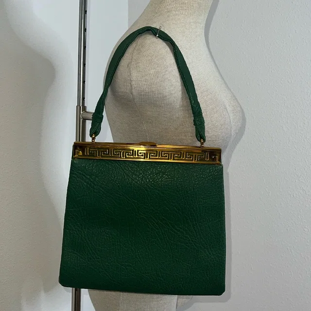 Comtesse Vintage Art Deco Bag Made In Germany in green|gold Satin from Poshmark