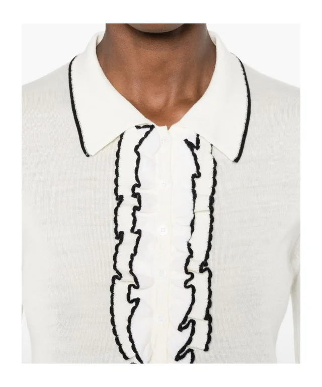 Forte Forte ruffled-trim polo top, photo 5 of 5 from SENSER