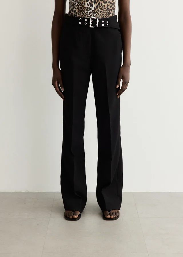 Ganni Black Belted Pants in Black from Incu, photo 1 of 1