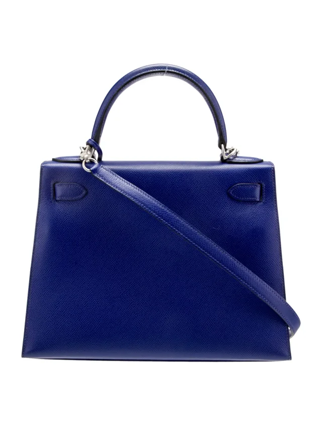 Hermès Top Handle handbags in blue Epsom leather from The RealReal, photo 4 of 6