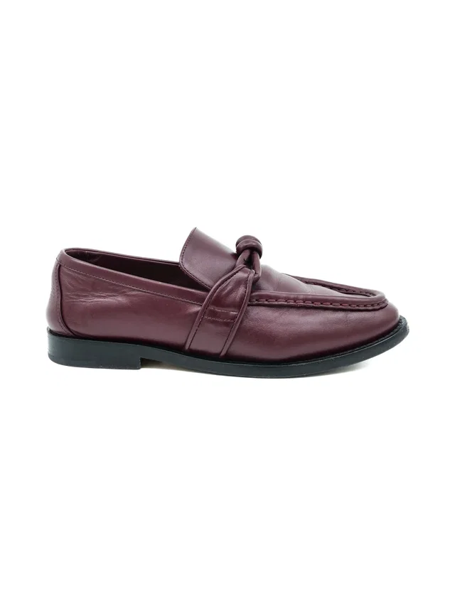 Bottega Veneta Astaire Leather Knot Loafer, 36.5 in Leather from Arcade Vintage