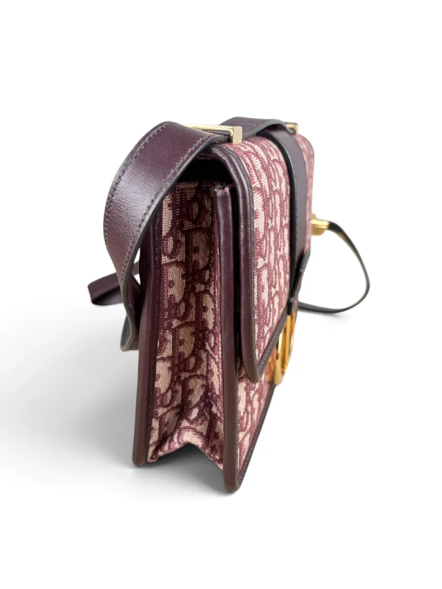 Dior Burgundy Oblique 30 Montaigne Flap in Burgundy Canvas from Season 2 Consign, photo 2 of 9