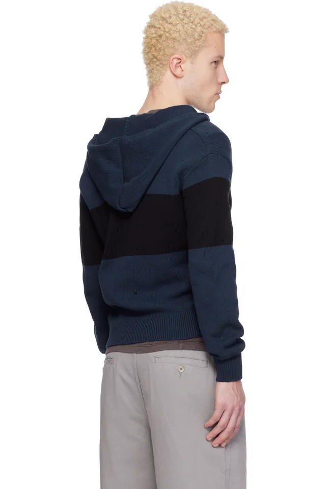 Gimaguas Navy & Black Capitan Hoodie, photo 3 of 4 from SSENSE