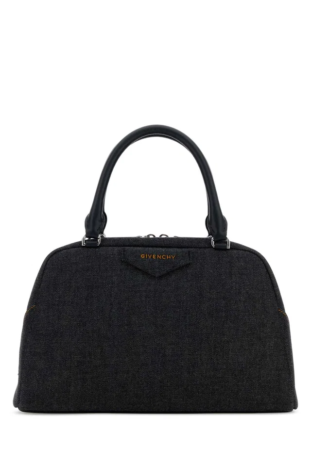 Givenchy East Top Handle Bag — Black in Black Suede from HEWI