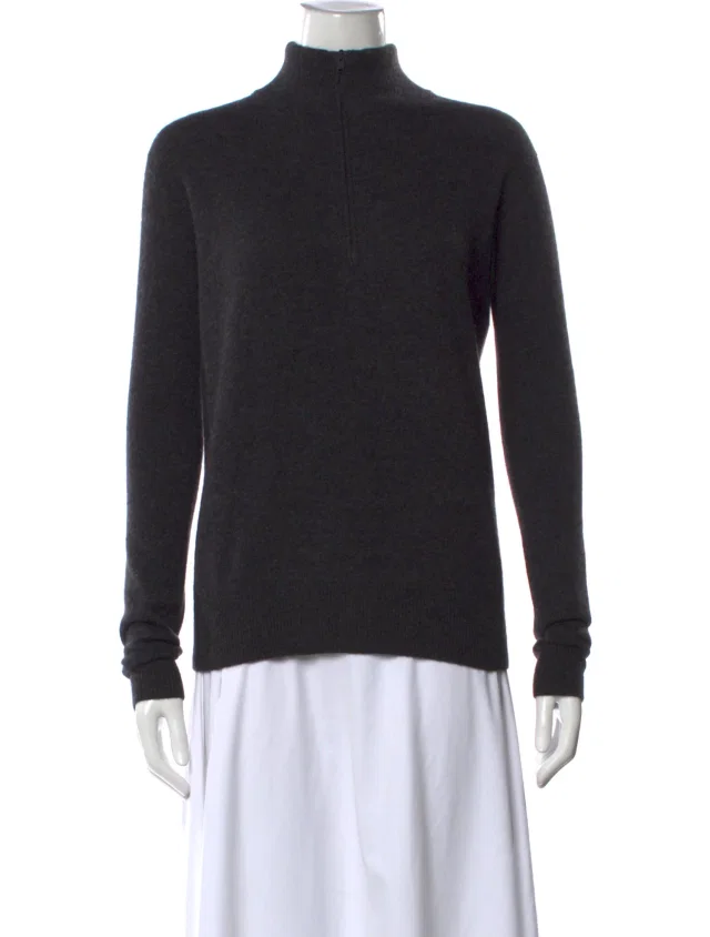 The Row Lencel Top Cashgora Sweater w/ Tags in gray from The RealReal