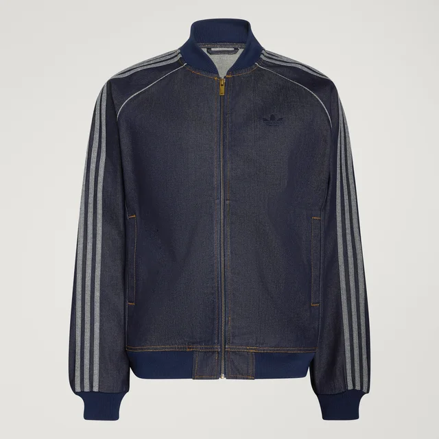 Adidas Firebird Adicolor Denim Jeans Mid-Rise Straight Leg in Blue, photo 25 of 38 from adidas (US)