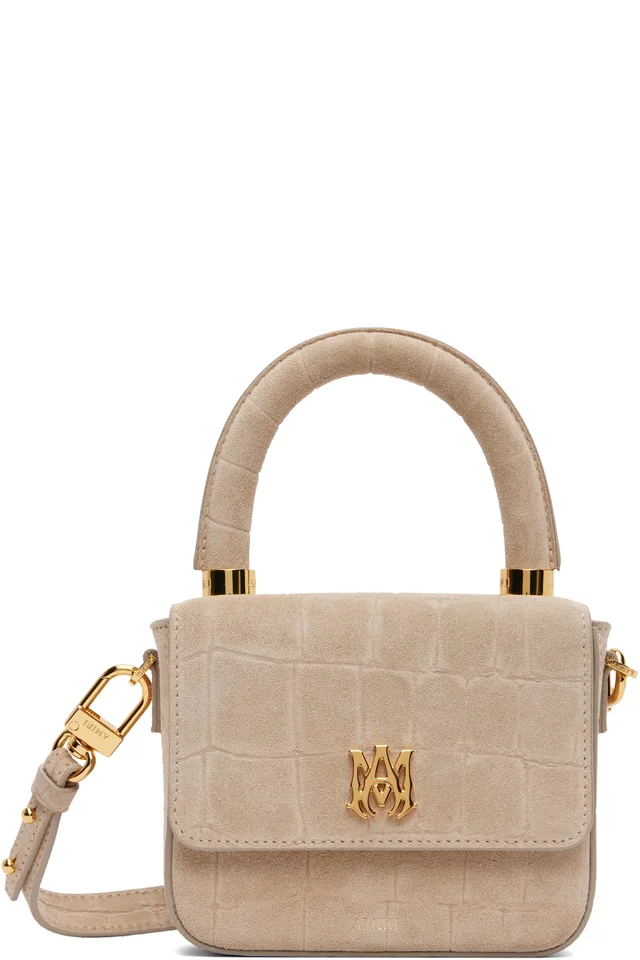 Taupe Croc Suede Micro MA Bag, image 1 of 1 from SSENSE