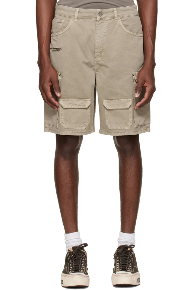 Beige Loaded Cargo Shorts, image 1 of 1 from SSENSE