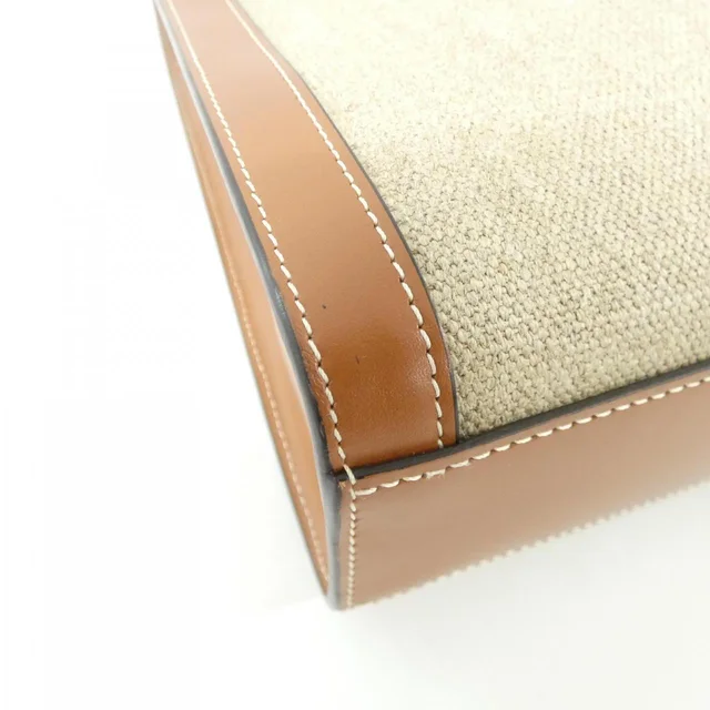 Small Vertical CELINE Cabas 192082DFT Bag in 02NT/NATURAL+TAN canvas/calf from KOMEHYO, photo 3 of 6