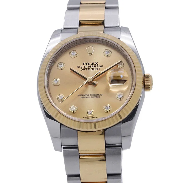Rolex Datejust Oman W36mm Stainless Steel 18KYG Champagne Dial116233G from GALLERY RARE