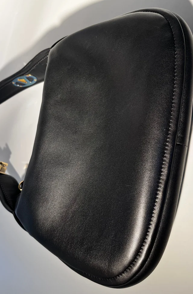 Valentino Garavani Ruffle Hobo Leather in Leather from Her-Age, photo 2 of 5