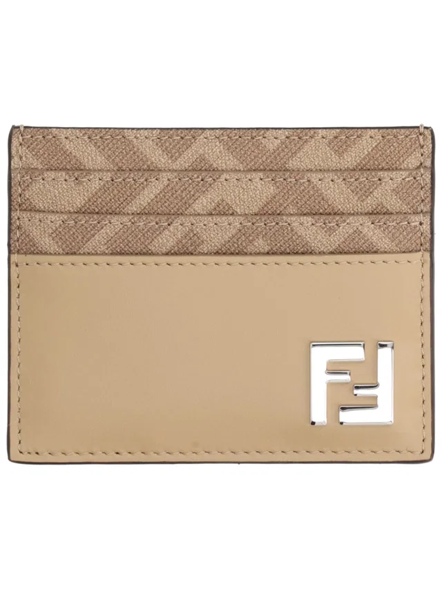 Fendi Leather Card Case — Beige Cases in Beige Leather from HEWI