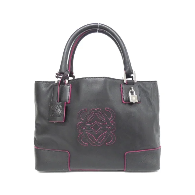 Loewe Amazona Bag in BLACK+PINK / SILVER metal fittings leather from KOMEHYO