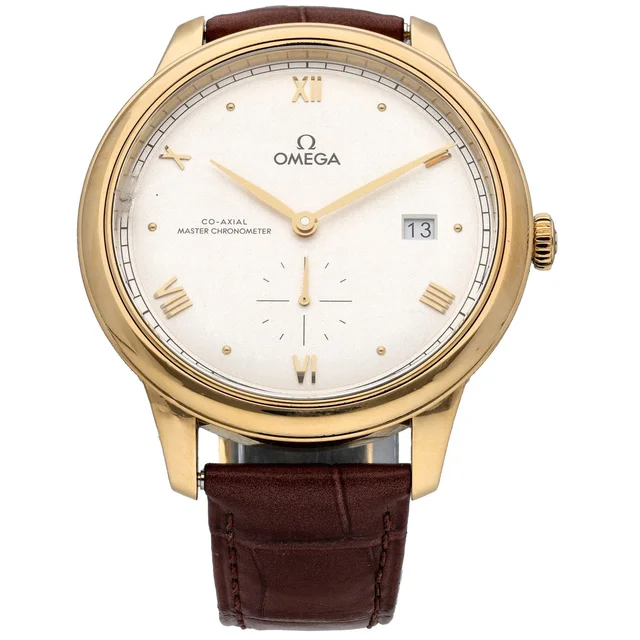 Omega De Ville Prestige 434.53.41.20.02.001 41mm Gold Watch in Gold Leather from H&T