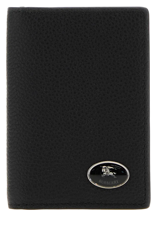 Burberry Flint Card Case — Black Exterior: Calf Wallet in Black Calfskin from HEWI