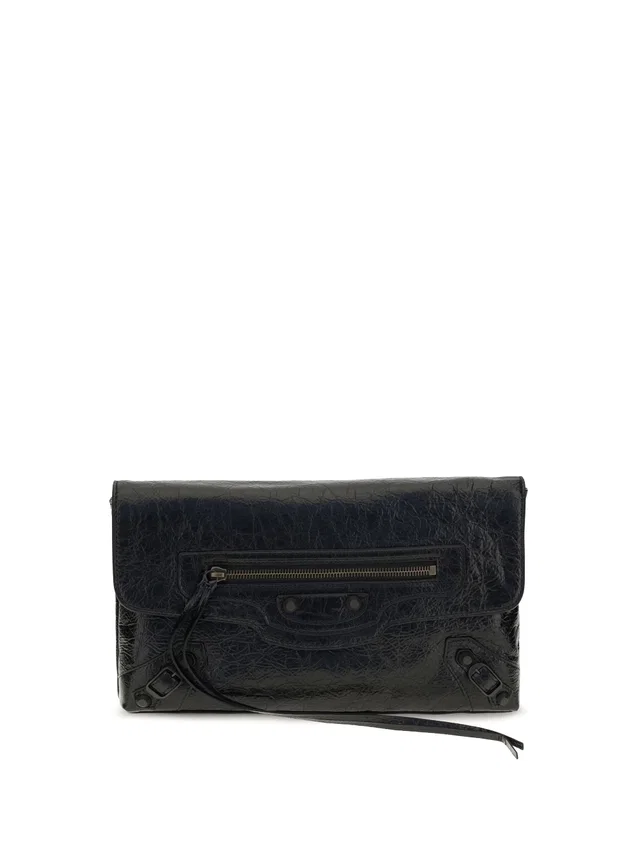 Balenciaga Le City Clutch — Black Lamb Ovis Aries in Black Lambskin from HEWI