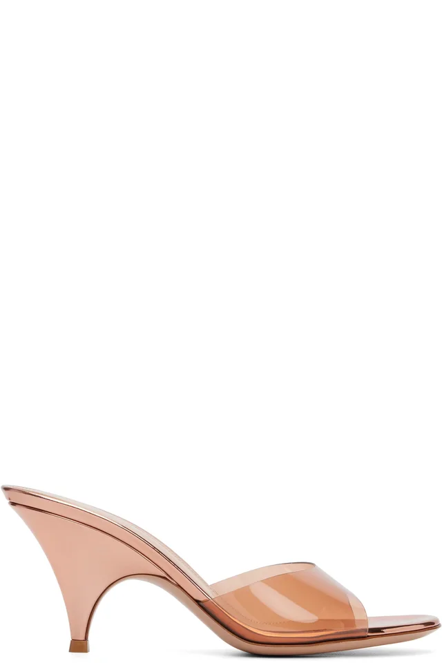 Gianvito Rossi Pink Sofia Mule 70 Heeled Sandals, image 1 of 1 from SSENSE