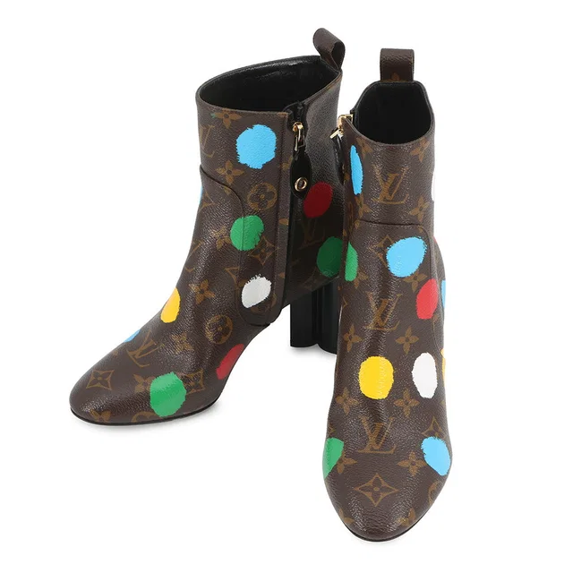 Louis Vuitton LVxYK Silhouette Line EncreBoots Brown1AB9W2 Monogram Size 36 from GALLERY RARE