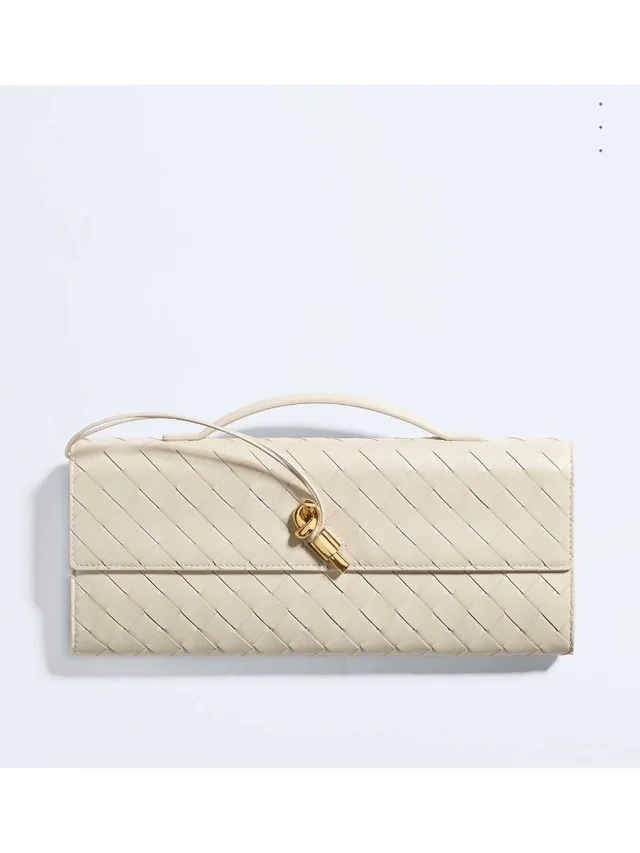 Bottega Veneta Andiamo Clutch In Sea Salt Color Retails $3,700 in Calfskin from Poshmark, photo 1 of 1